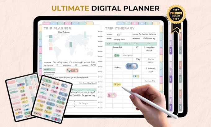 Gig Preview - Design hyperlinked planner, etsy digital products, setup etsy shop, etsy SEO