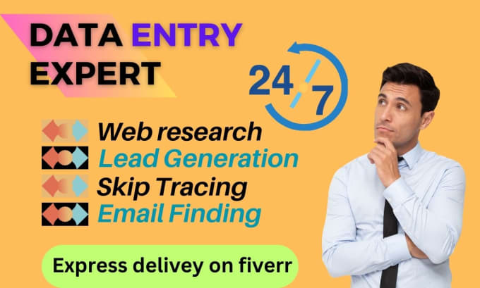 Gig Preview - Do data entry, web research and collect all kinds of data