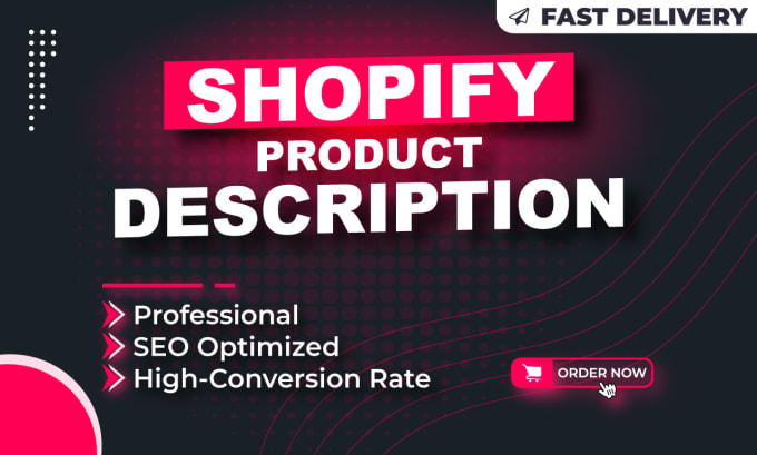 Gig Preview - Write SEO shopify product descriptions