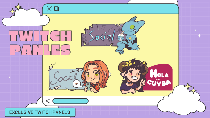 Gig Preview - Awesome twitch panel with custom chibi anime character