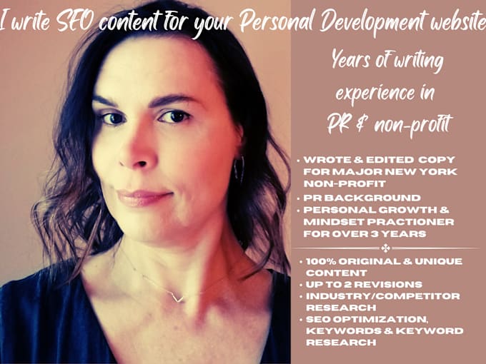 Gig Preview - Write SEO copy for your personal development website