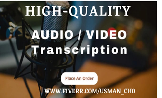 Gig Preview - Transcribe audio and transcribe video