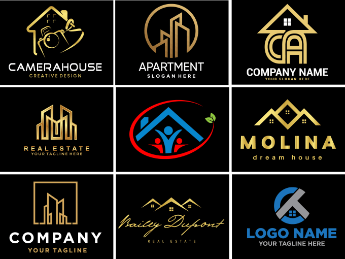 Gig Preview - Design 3 masculine, bold, real estate logo, construction