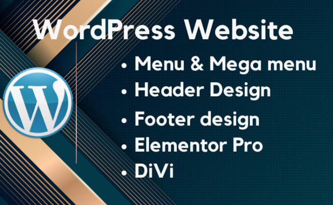 Bestseller - design and fix header, footer, menu and mega menu for wordpress website