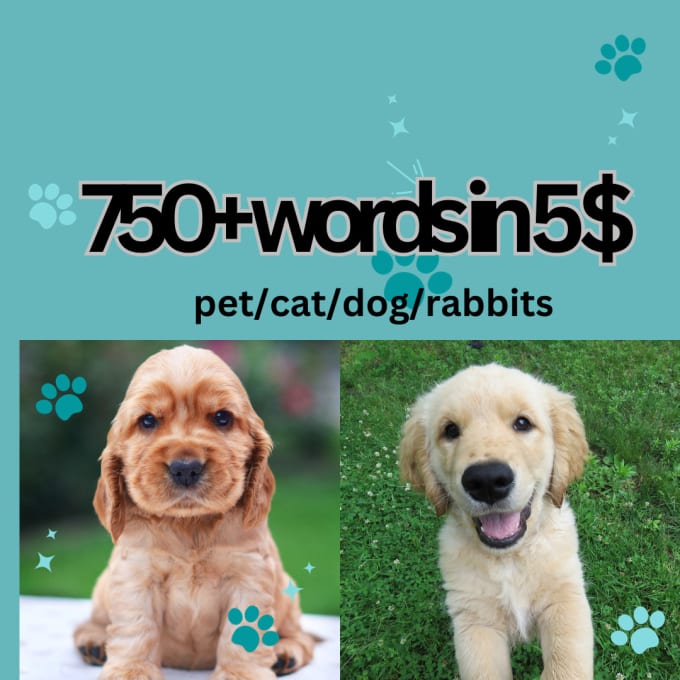 Gig Preview - Write SEO pet blog dog training and veterinary articles posts in 24 hours