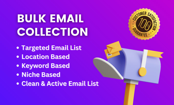 Gig Preview - Collect niche targeted active bulk email collection for email marketing