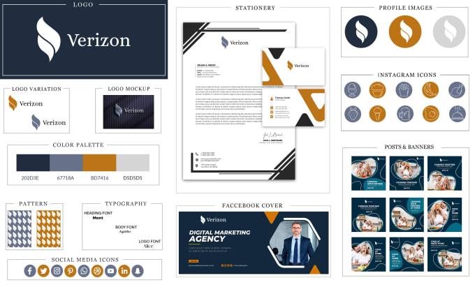 Gig Preview - Design a complete brand style guide, branding kit and business logo