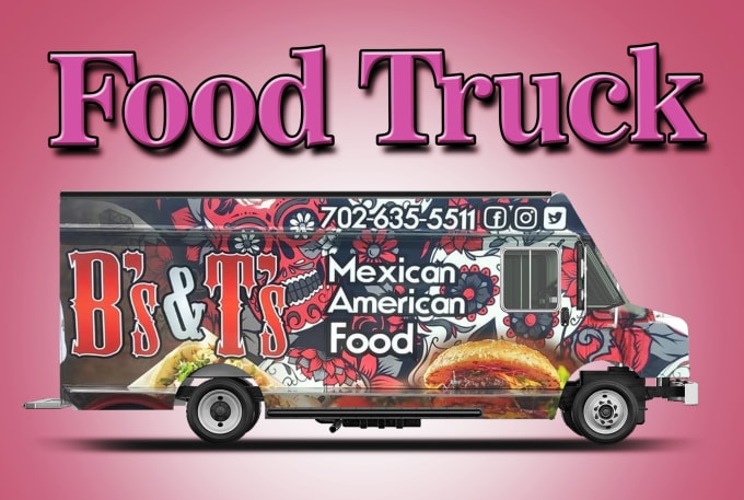 Gig Preview - Do vehicle wrap design food truck ,food trailer,