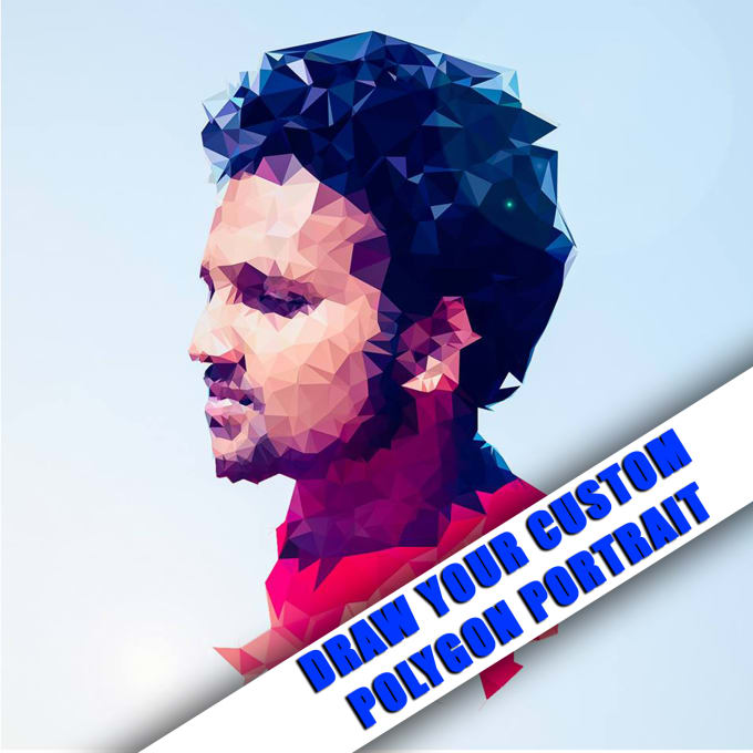 Gig Preview - Draw your custom polygon portrait