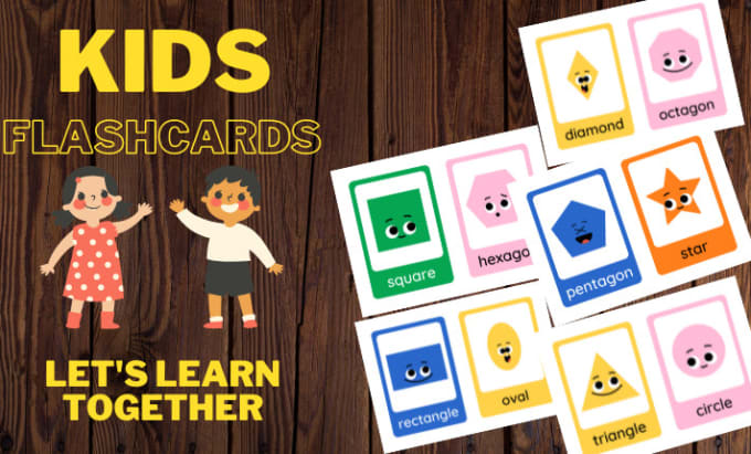 Gig Preview - Create flashcards for your kindergarten