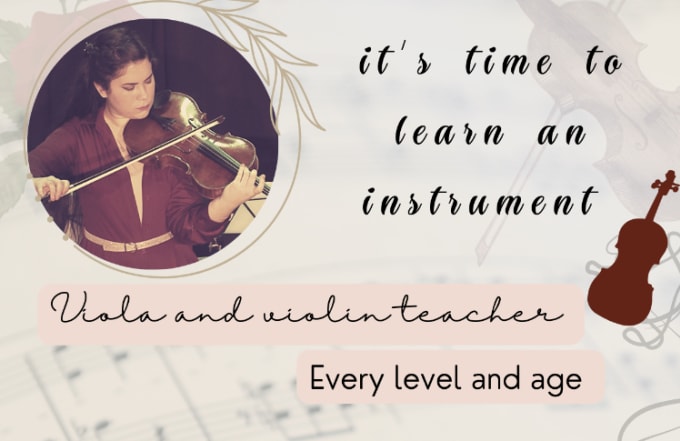 Gig Preview - Teach you viola or violin online in spanish or english