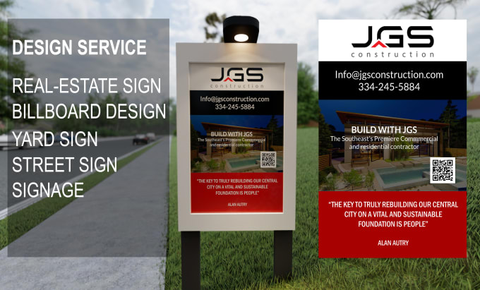 Gig Preview - Design real estate sign, street sign, yard sign, banners