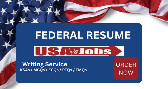 Gig Preview - Write federal resume for USA jobs, military, veteran, ksa, ecq, cv writing