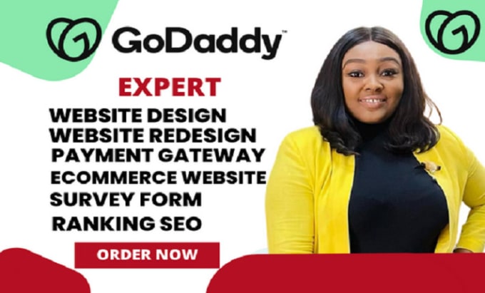 Gig Preview - Design godaddy website godaddy redesign godaddy