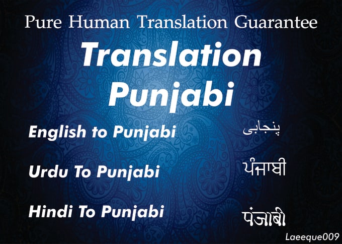 Gig Preview - Translate in punjabi gurmukhi india