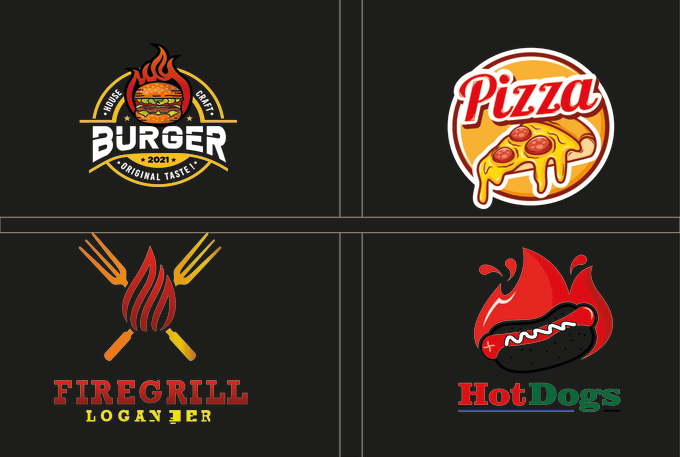 Gig Preview - Do food logo for food truck,pizza burger bbq sandwich