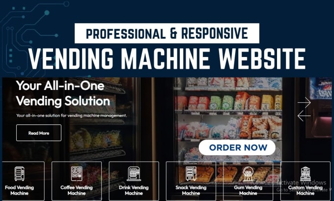 Gig Preview - Design vending machine website, vending atm website vending machine landing page