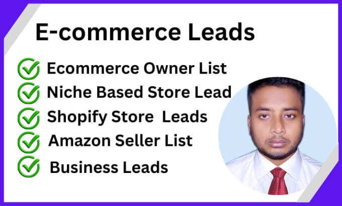 Gig Preview - Do b2b ecommerce leads shopify store leads owner valid email list