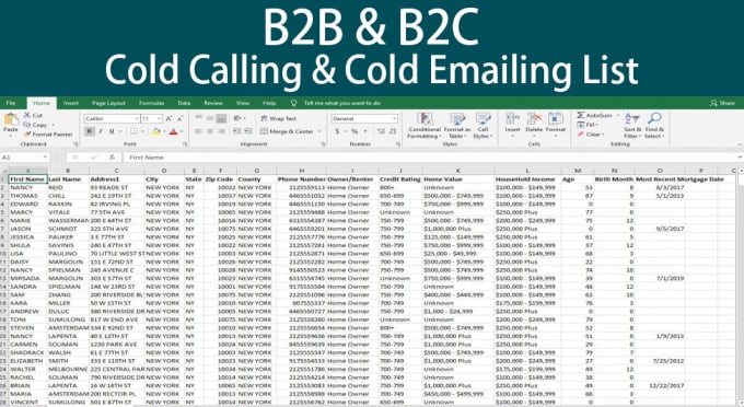 Gig Preview - Build a targeted b2b cold calling list and cold emailing list