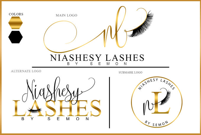 Gig Preview - 3 feminine signature beauty, nails, eyelashes, cosmetics, hair, spa logo design