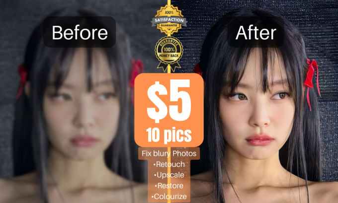 Bestseller - restore, sharpen, enhance resolution, retouch, colorize your photos