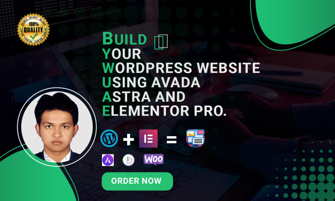 Gig Preview - Make wordpress website using , divi, avada, astra or  elementor pro