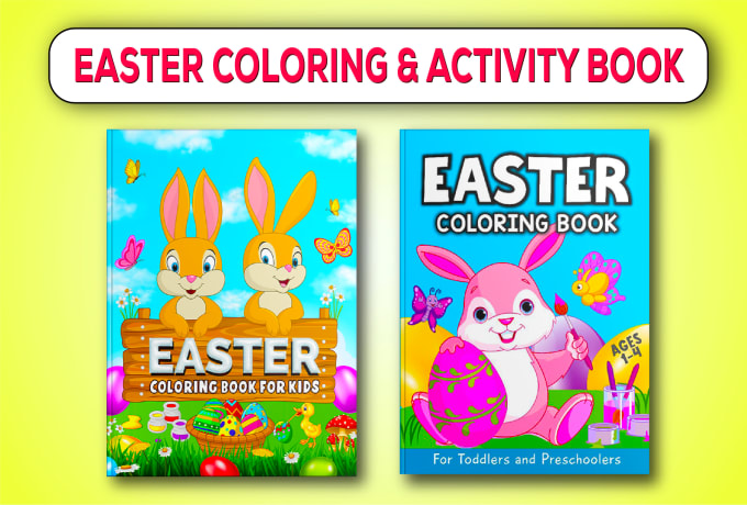 Gig Preview - Design easter kids coloring book, activity book, workbook for KDP