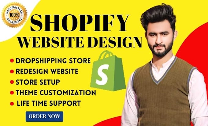 Gig Preview - Build shopify website design and redesign, shopify store