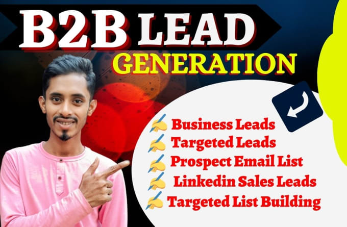 Gig Preview - Do b2b lead generation, linkedin leads, web research and email list building