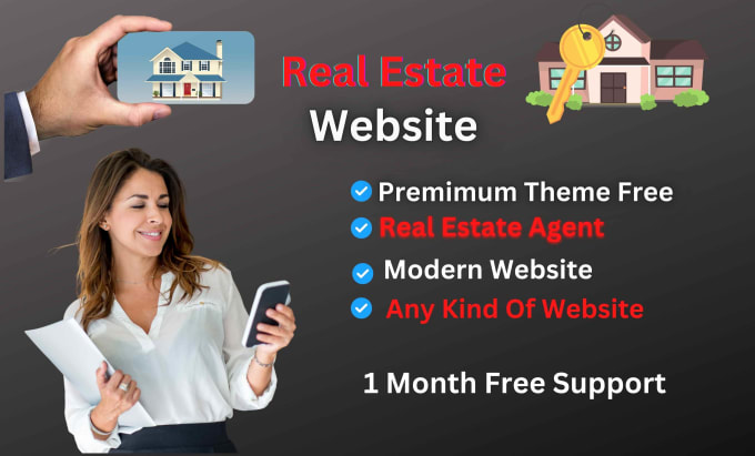 Gig Preview - Create a modern responsive   real estate website in wordpress