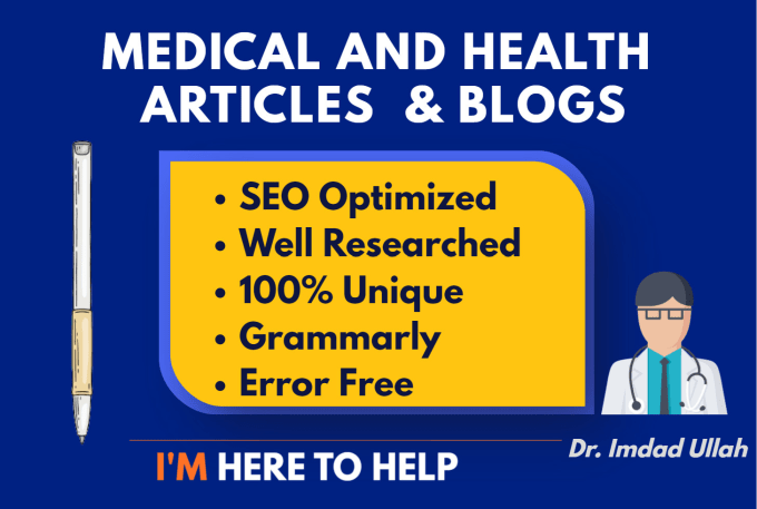 Bestseller - write medical and health articles and blogs as a doctor