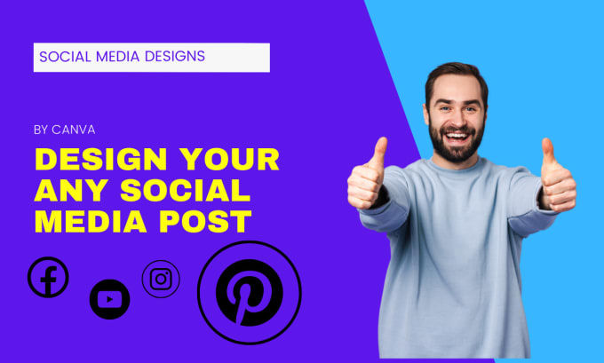 Gig Preview - Design any social media post using canva