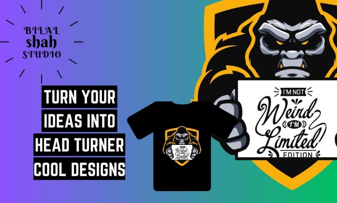 Gig Preview - Create eye catching t shirt cartoon, typographic and other design on your demand