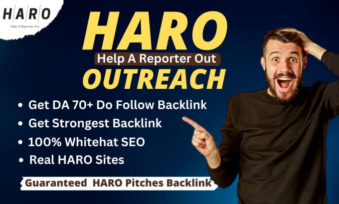 Gig Preview - Provide guaranteed haro backlinks by responding to pitches