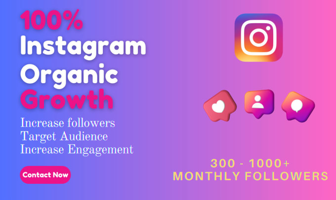 Gig Preview - Do marketing and grow instagram very fast and organically