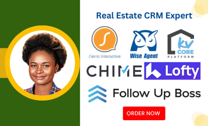 Gig Preview - Setup lofty CRM website, boldtrail, kvcore, chime, follow up boss, kv core CRM