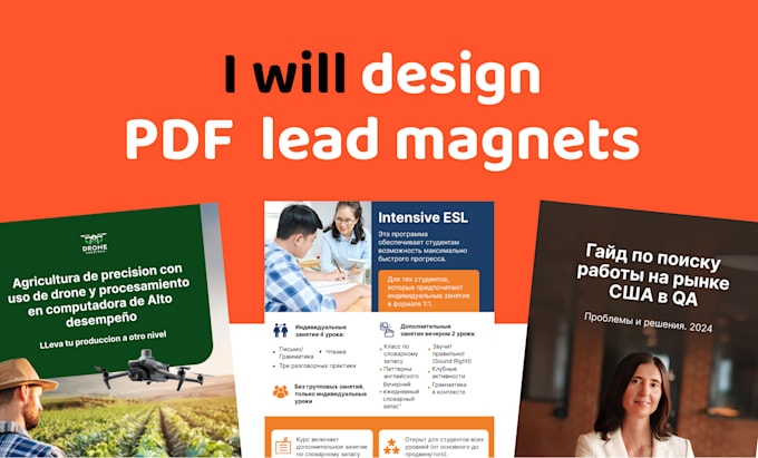 Gig Preview - Do lead magnets, checklist, pdf design, guide, workbook