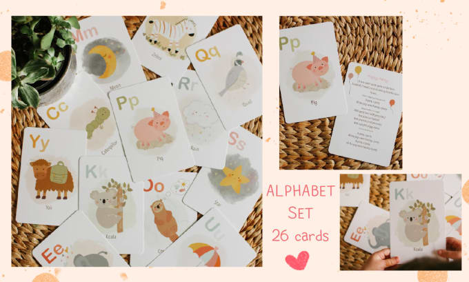 Gig Preview - Draw alphabet kids flash cards