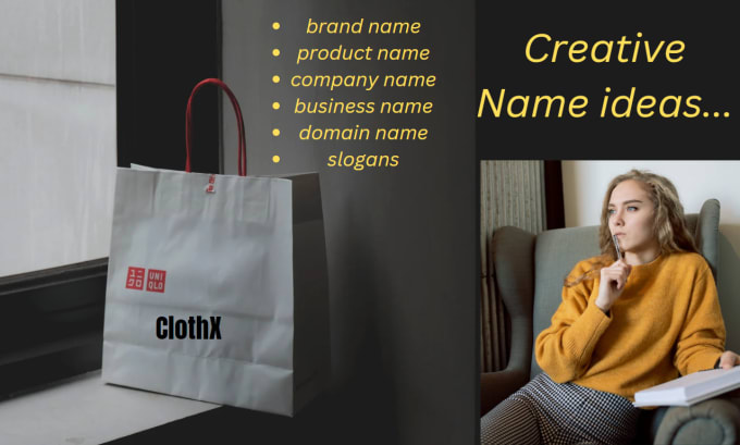 Bestseller - suggest you 10 unique names for your brand, product with domain and slogans