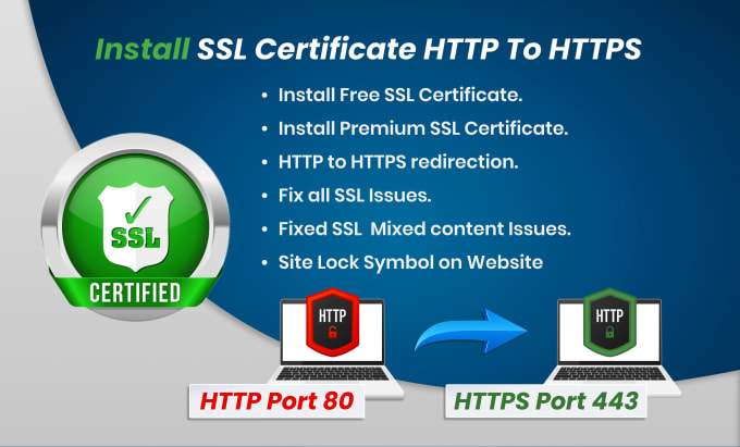 Gig Preview - Install life time free SSL certificate on domain with https