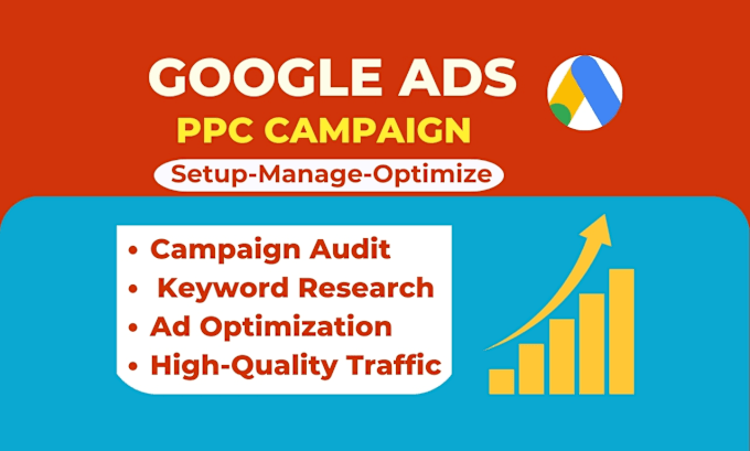 Gig Preview - Setup audit and manage your google ads ppc campaign, research top keywords