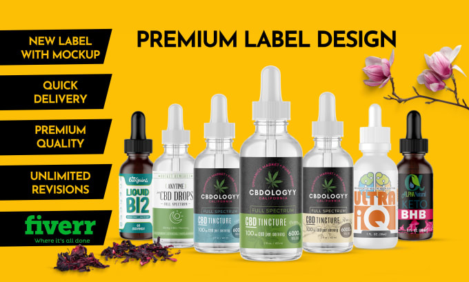 Gig Preview - Do premium supplement or cbd bottle label design,  3d mockup