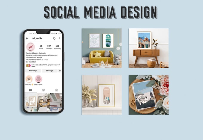 Gig Preview - Design professional social media post design, instagram post