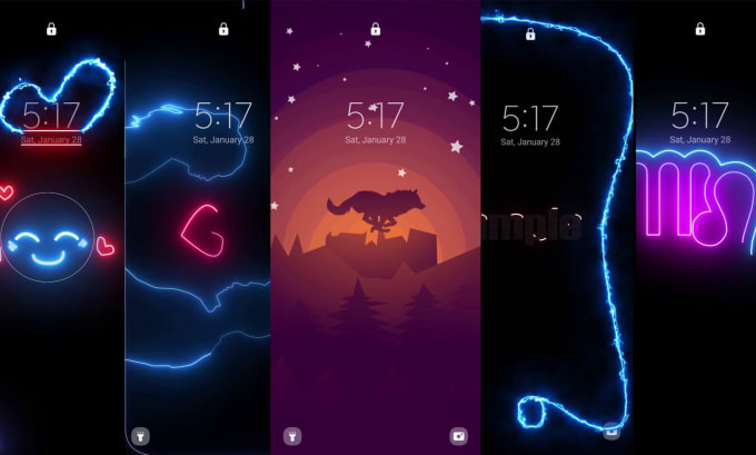 Gig Preview - Do a modern and unique animated lockscreen