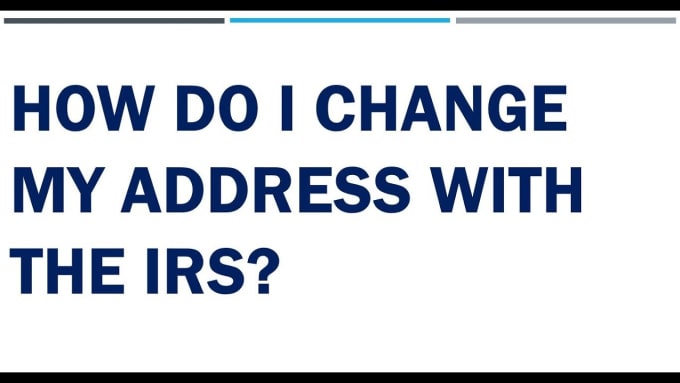 Gig Preview - Change your name and address on your ein on irs