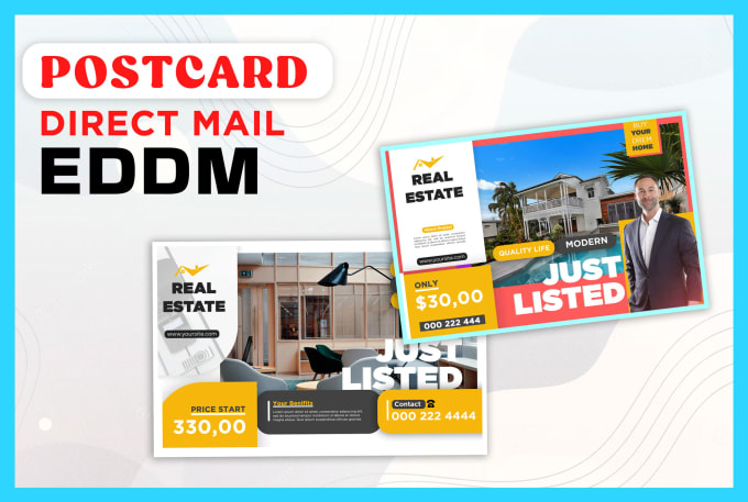 Gig Preview - Design modern postcard and direct mail eddm