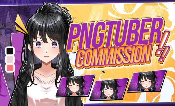 Gig Preview - Draw pngtuber for your stream and twitch in vtuber anime style