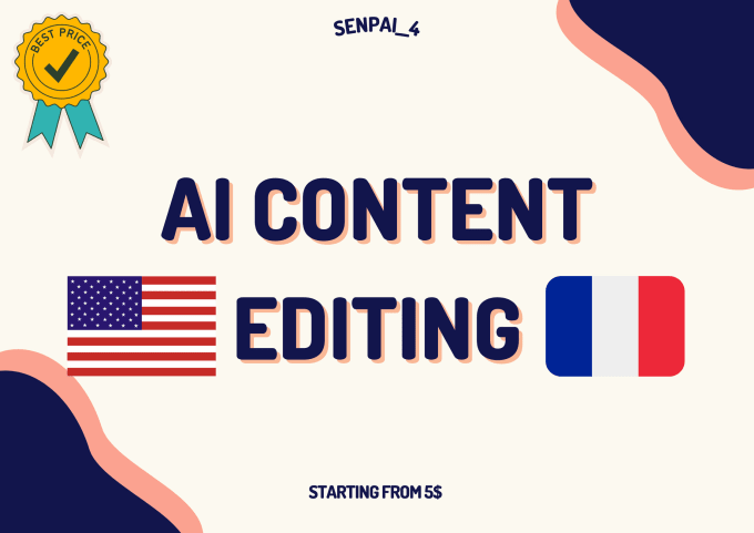 Gig Preview - Proofread and edit ai content in english or french