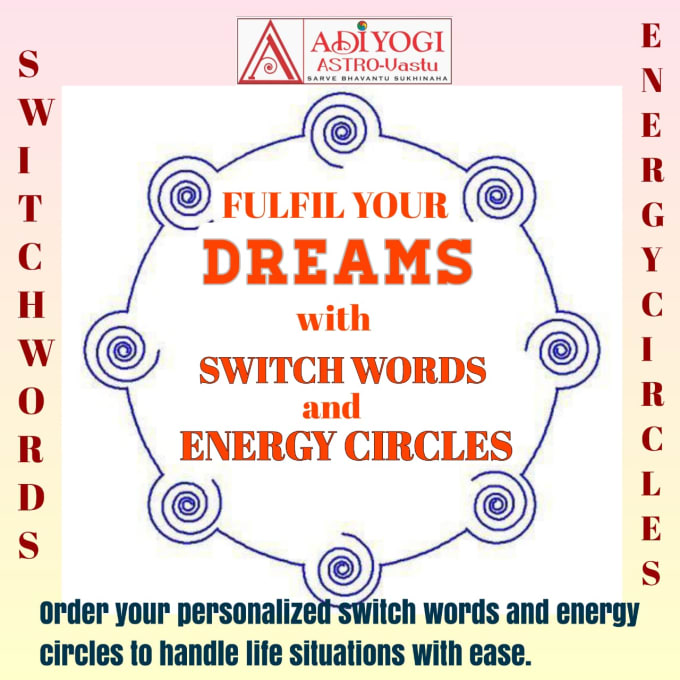 Gig Preview - Provide personalized swithch words and engergy circles