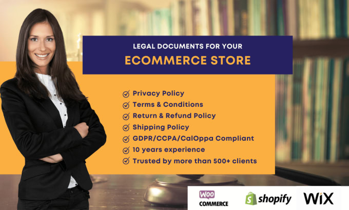 Gig Preview - Provide legal documents for your ecommerce store